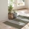 Homeroots 2 x 4 ft. Green & White Chevron Striped Area Rug 396099 - alternate 7